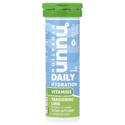 Nuun, Daily Hydration, Vitamins, Tangerine Lime, 12 Effervescent Tablets