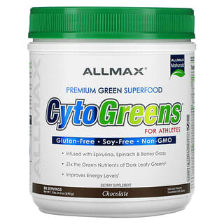 ALLMAX, CytoGreens, Superaliment vert premium pour athlètes, Chocolat, 690 g