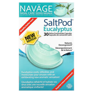 Navage, Cura nasale, Irrigazione nasale salina, Eucalipto SaltPod, 30 capsule di concentrato salino