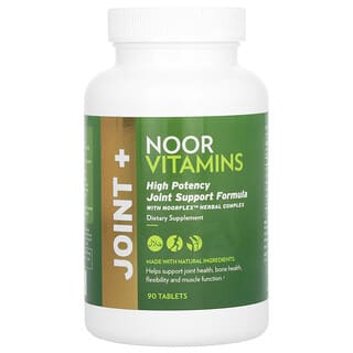 Noor Vitamins‏, נוסחה בעלת פוטנטיות גבוהה לתמיכה במפרקים עם קומפלקס צמחי Noorflex‏, 90 טבליות