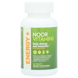 Noor Vitamins, ブラックシード配合デイリーエネルギー＆イミュニティー、タブレット60粒