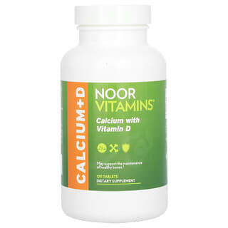 Noor Vitamins, Wapń z witaminą D, 120 tabletek