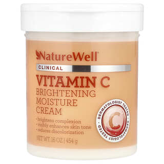 Naturewell, Crème hydratante et éclaircissante à la vitamine C, 454 g