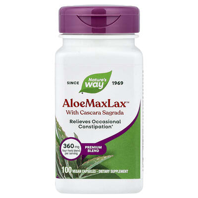 Nature's Way, AloeMaxLax™ with Buckthorn Bark, 100 Vegan Capsules