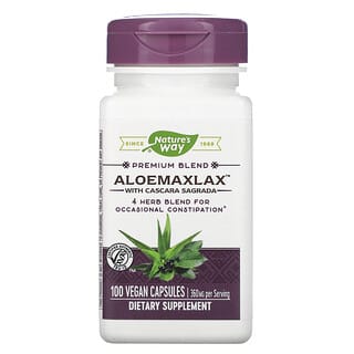 Nature's Way, AloeMaxLax con cáscara sagrada, 360 mg, 100 cápsulas veganas