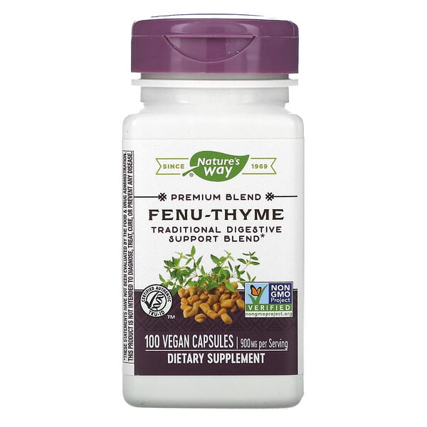 Nature's Way, Fenu-Thyme, 450 mg, 100 Vegan Capsules
