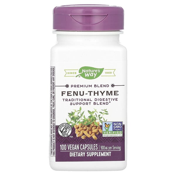 Nature's Way, Fenu-Thyme, 900 mg, 100 Vegan Capsules (450 mg Per Capsule)