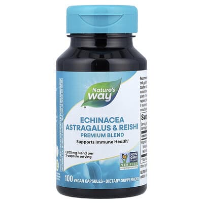 Nature's Way, Echinacea Astragalus & Reishi, 1,200 mg, 100 Vegan Capsules