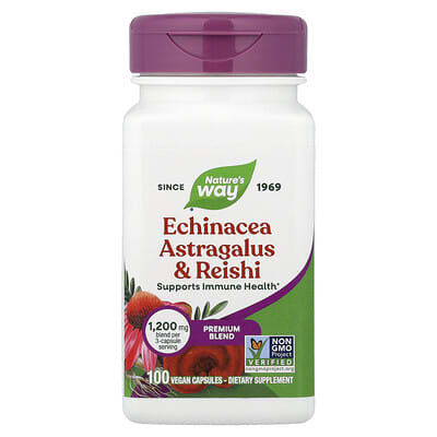 Nature's Way, Echinacea Astragalus & Reishi, 100 Vegan Capsules