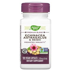 Nature's Way, Échinacée, Astragale & reishi, 400 mg, 100 capsules vegan