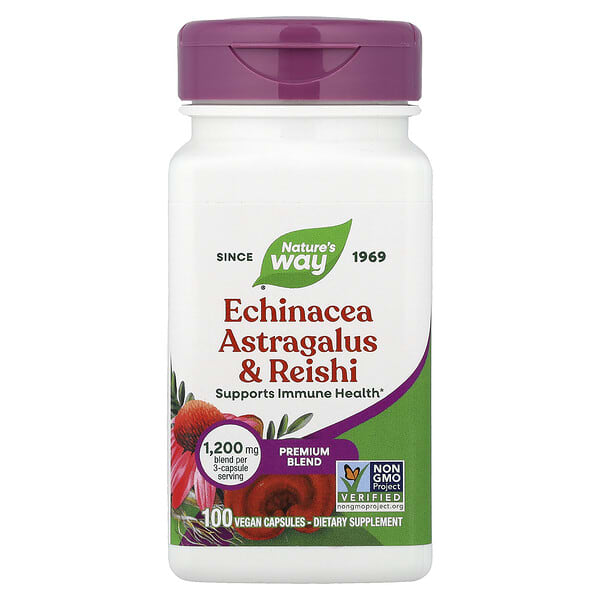 Echinacea Astragalus & Reishi, 100 Vegan Capsules