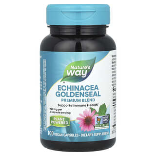 Nature's Way, Sello de oro con equinácea, 450 mg, 100 cápsulas veganas