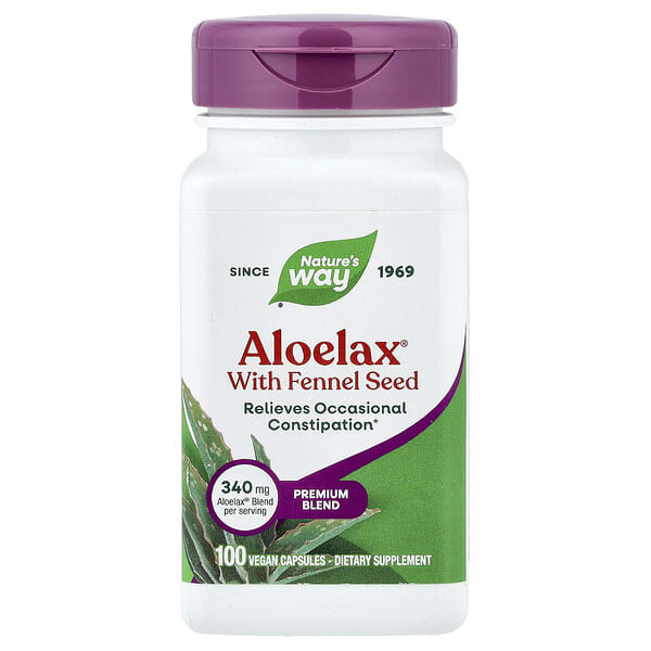 Aloelax® with Fennel Seed, 100 Vegan Capsules