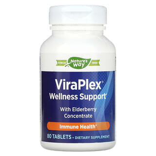 Nature's Way, ViraPlex Wellness Support with Elderberry Concentrate, 80 Tablets