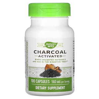 Nature's Way, Charcoal, Activated, 280 mg, 100 Capsules
