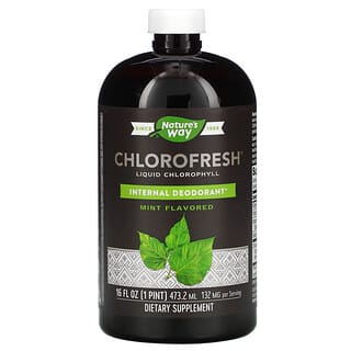 Nature's Way, Chlorofresh, рідкий хлорофіл, з ароматом м’яти, 132 мг, 473,2 мл (16 рідк. унцій)