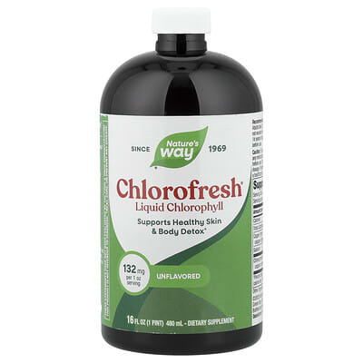 Nature's Way, Chlorofresh, Liquid Chlorophyll, Unflavored, 132 mg, 16 fl oz (480 ml)