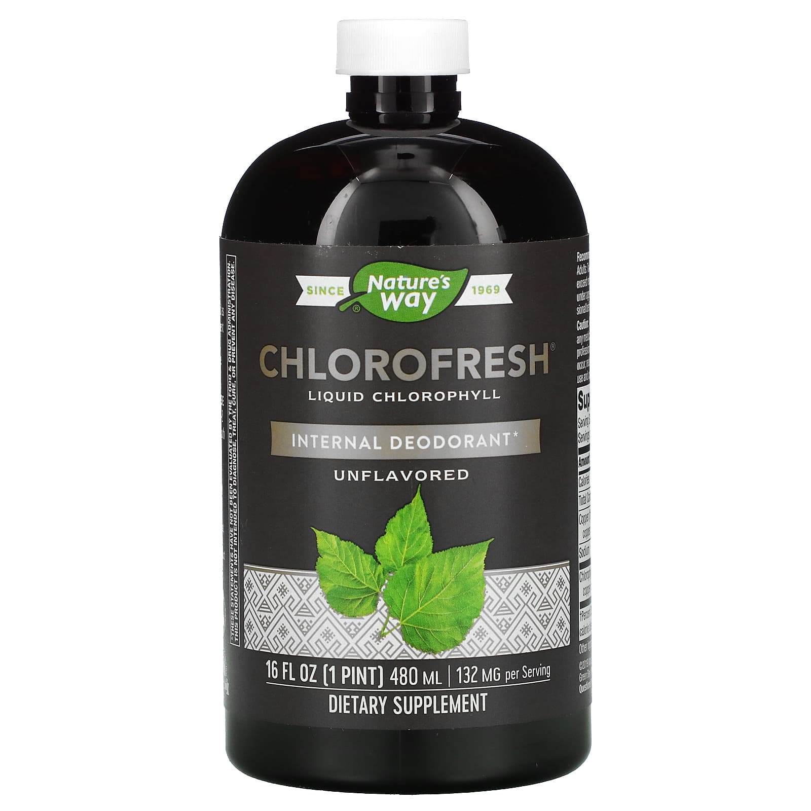 Natures Way, Chlorofresh, жидкий хлорофилл, без добавок, 480 мл 
