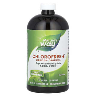 Nature's Way, Chlorofresh, рідкий хлорофіл, з нейтральним смаком, 480 мл (16 рідк. унцій)
