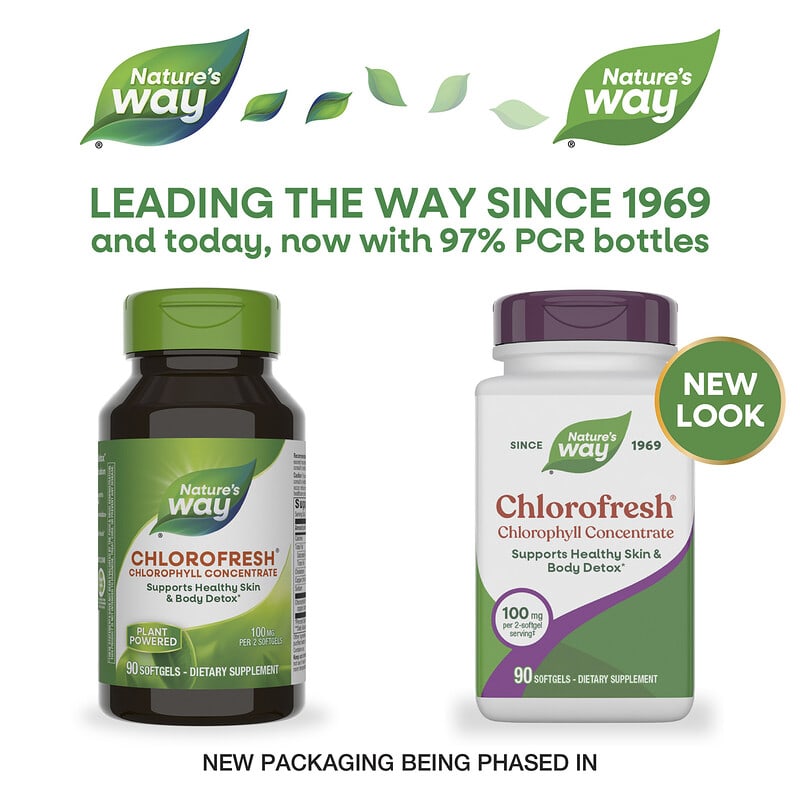 Nature's Way クロロフレッシュ ソフトジェル 90粒 5本セット Chlorofresh®（クロロフレッシュ）、濃縮クロロフィル、ソフトジェル90