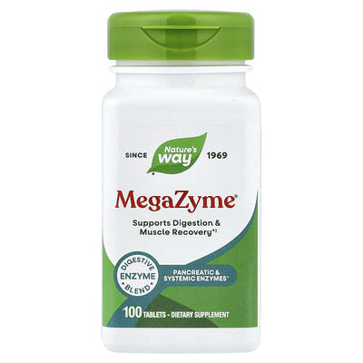 Nature's Way, Mega-Zyme, Systemic Enzymes, 100 Tablets