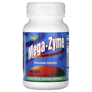 ناتشرز واي‏, Mega-Zyme, Systemic Enzymes, 100 Tablets