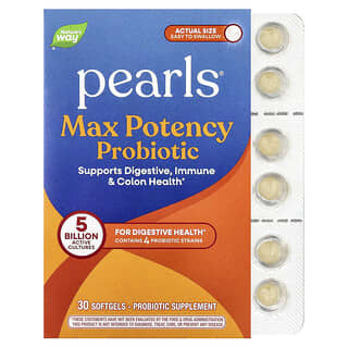 Nature's Way, Pearls®, Probiotic, Max Potency, 5 Billion CFU, 30 Softgels