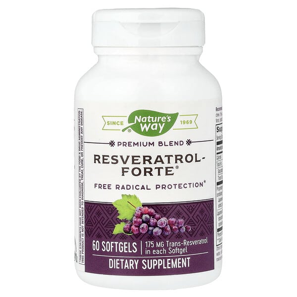 Resveratrol Forte®, Premium Blend, 60 Softgels