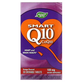 Nature's Way, Smart Q10, Orange, 100 mg , 30 Chewable Tablets