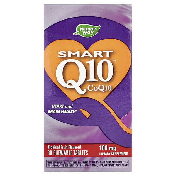 Smart Q10™, Tropical Fruit, 100 mg, 30 Chewable Tablets