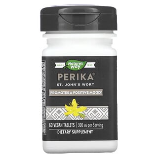 Nature's Way, Perika, Hierba de San Juan, 300 mg, 60 comprimidos veganos