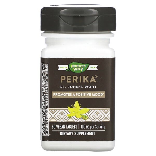 Nature's Way, Perika, St. John's Wort, 300 mg, 60 Vegan Tablets