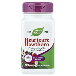 Nature's Way, HeartCare™, Espinheiro, 120 Comprimidos Veganos (80 mg por Comprimido)