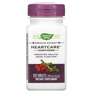 Nature's Way, HeartCare, Hawthorn, 80 mg, 120 Comprimidos