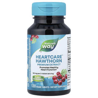 Nature's Way, HeartCare™, Hawthorn, 160 mg, 120 Vegan Tablets (80 mg per Tablet)