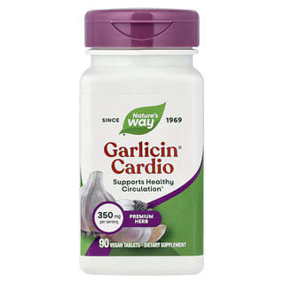 Nature's Way, Garlicin Cardio, 350 mg, 90 comprimidos veganos