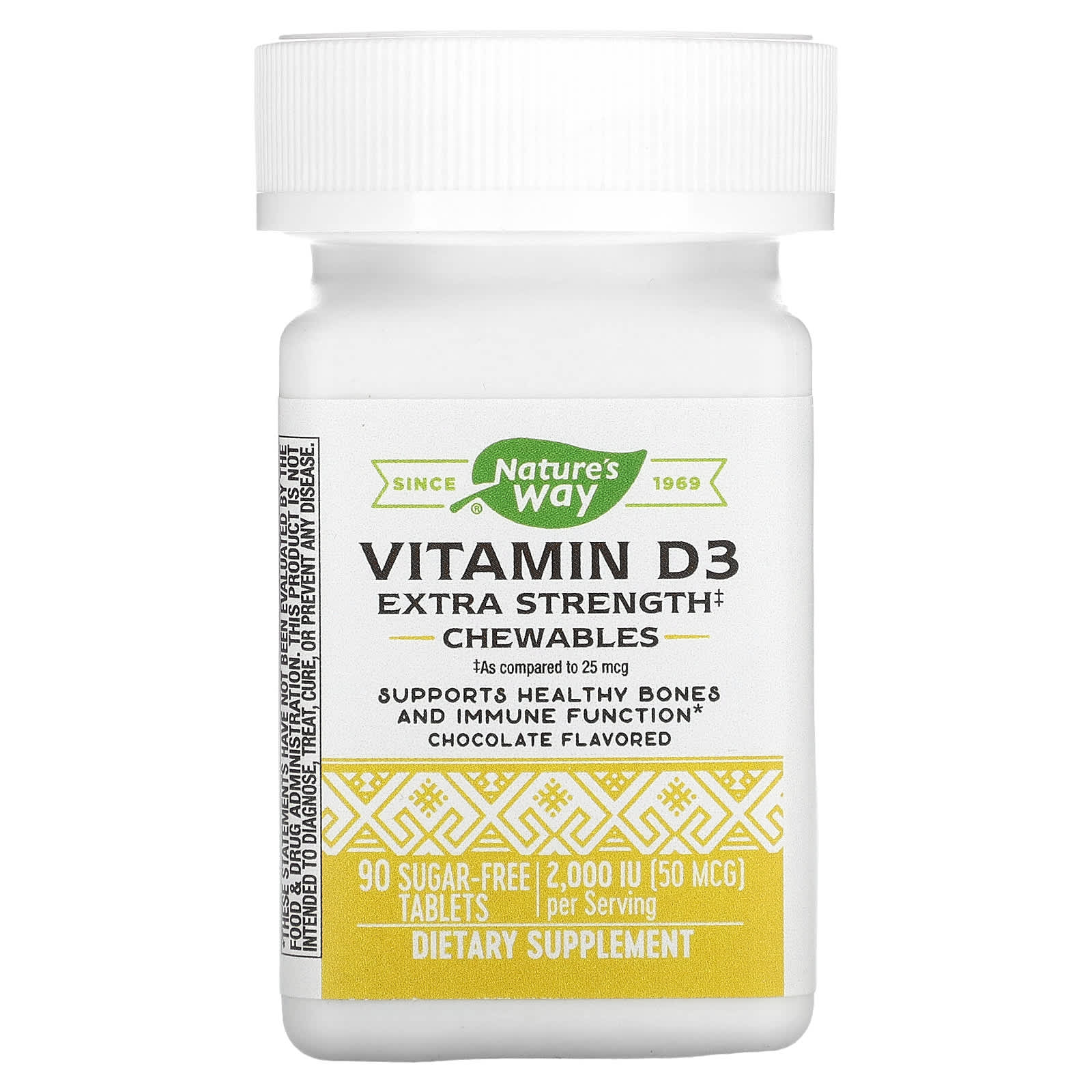 Nature's Way, Vitamin D3, Extra Strength, Chocolate, 50 mcg (2,000 IU
