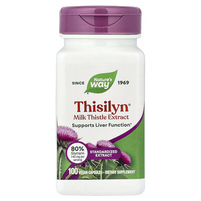 Nature's Way, Thisilyn®, Milk Thistle Extract, 100 Vegan Capsules (175 mg per capsule)