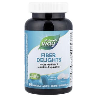 Nature's Way, Fiber Delights, Vanilla, 60 Chewable Tablets (2.2 g per Tablet)