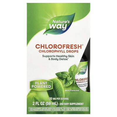 Nature's Way, Chlorofresh®, Chlorophyll Drops, Mint Flavor, 2 fl oz (59 ml)