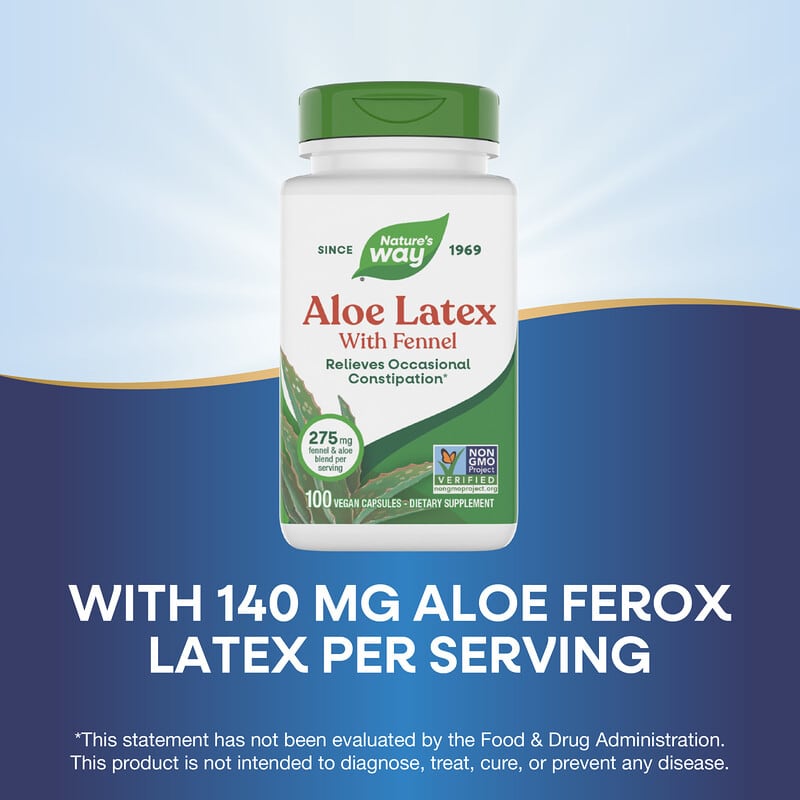 Aloe-Latex mit Fenchel, 140 mg, 100 vegane Kapseln