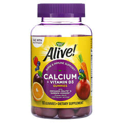Nature's Way, Alive! Calcium + Vitamin D3, 60 Gummies