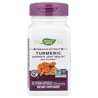 Nature's Way, Extracto prémium, Cúrcuma, 750 mg, 60 cápsulas veganas