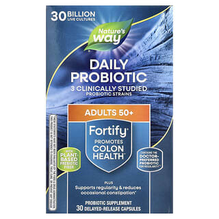 Nature's Way, Fortify®, Günlük Probiyotik, 50+ Yetişkinler, 30 Milyar CFU, 30 Gecikmeli Salımlı Kapsül