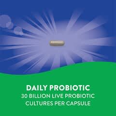Nature's Way, Fortify, Probióticos y prebióticos de uso diario, Cuidado diario, 30.000 millones de UFC, 30 cápsulas vegetales de liberación retardada