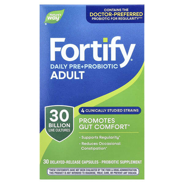 Nature's Way, Fortify，成年人日常益生菌，300 億 CFU，30 粒緩釋膠囊