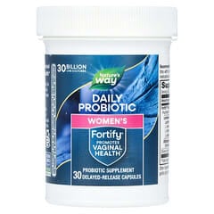 Nature's Way, Fortify, Women's Probiotic + Prebiotics, Everyday Care, 30 Billion, 30 Delayed-Release Capsules
