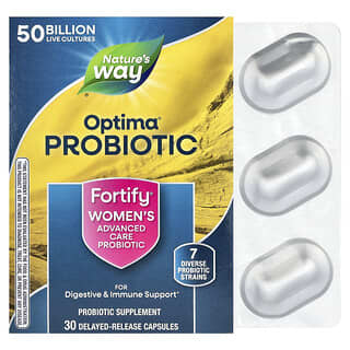 Nature's Way, Optima® Probiotic, Fortify® Women's Advanced Care Probiotic, 50 Billion, 30 Delayed Release Capsules