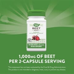 Nature's Way, Beet Root, 1,000 mg, 100 Vegan Capsules