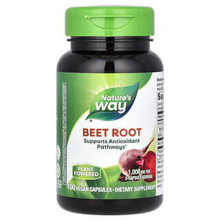 Nature's Way, Beet Root, Rote-Bete-Wurzel, 1.000 mg, 100 vegane Kapseln (500 mg pro Kapsel)